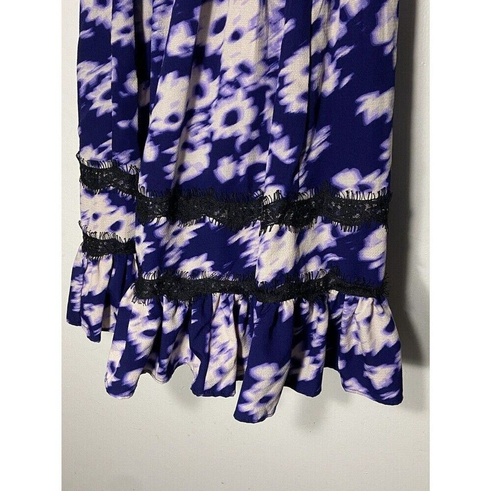 Urban Outfitters Sz L Women’s Baby Doll Pockets Lace Purple/Blue Strapless Dress - Picture 5 of 11